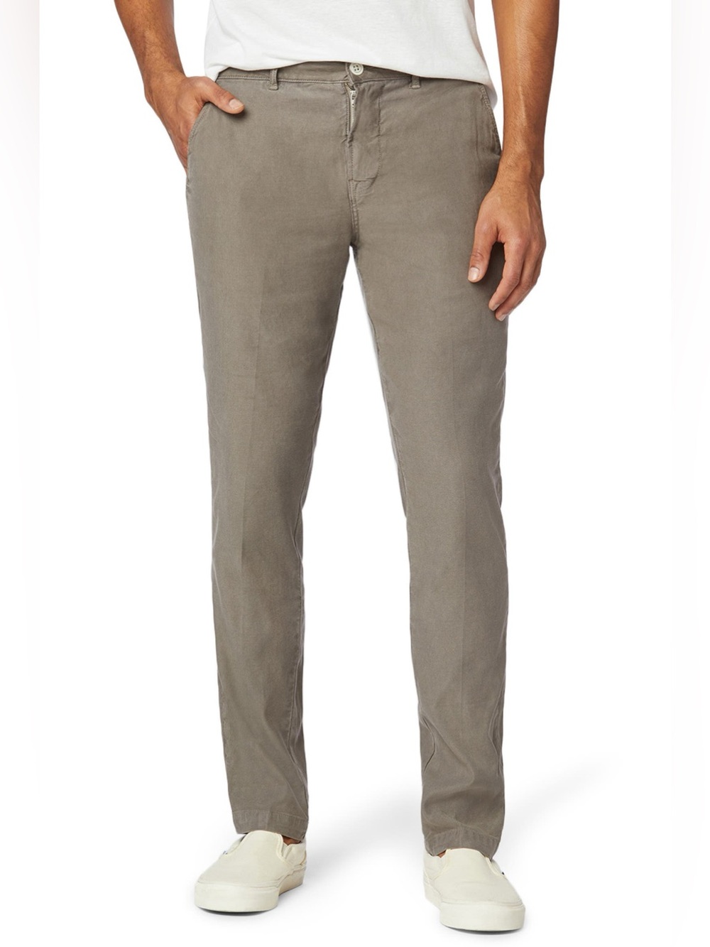 NWT Hudson Classic Slim Straight Fit Stretch Linen Blend Chino Pants *FLAWS*